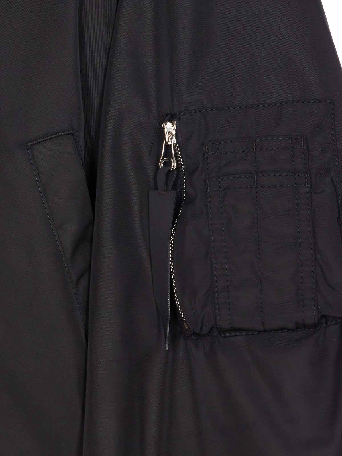 Attico Bomber Oversize In Poliestere Nero Donna In Black