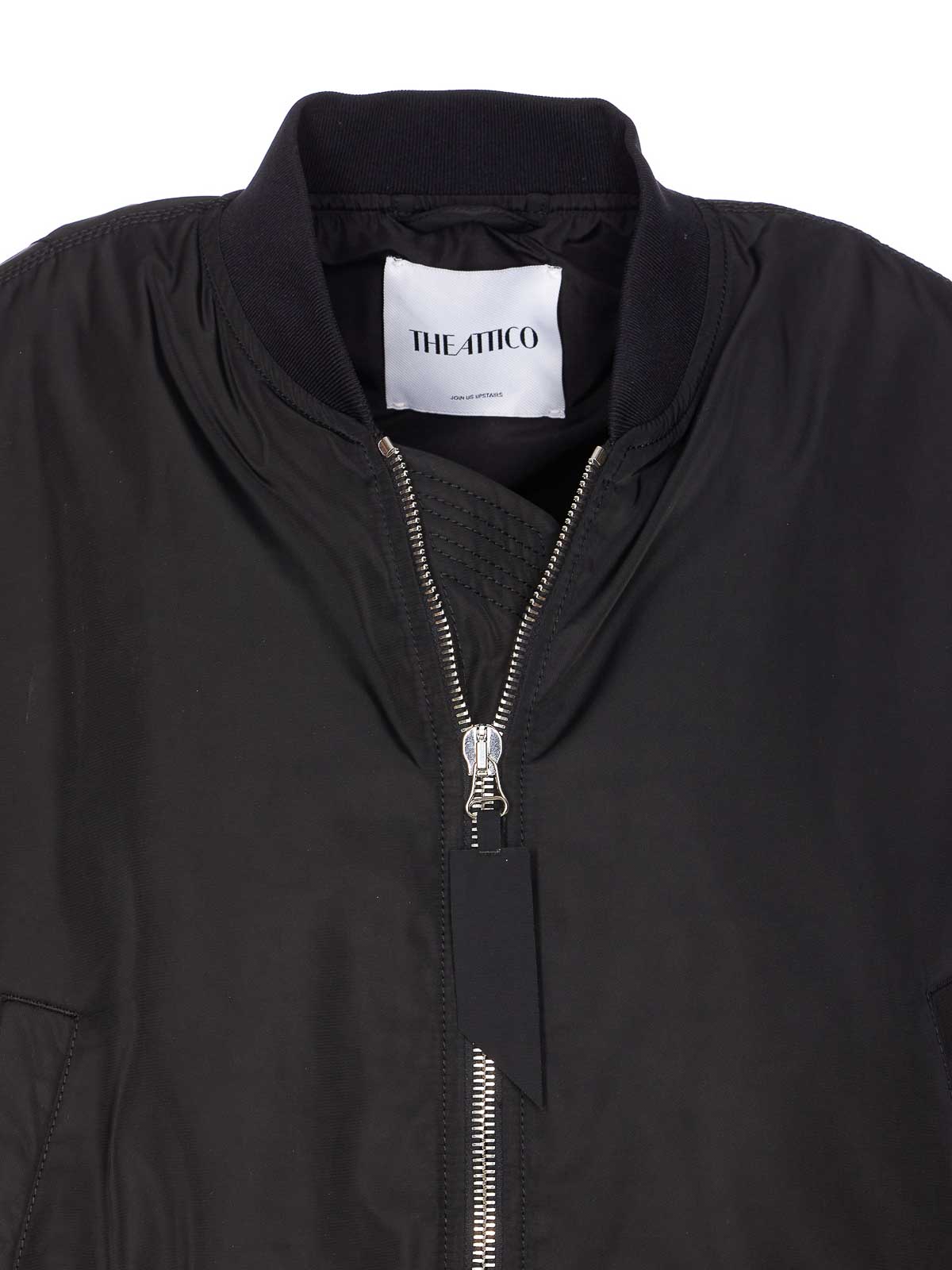 Attico Bomber Oversize In Poliestere Nero Donna In Black