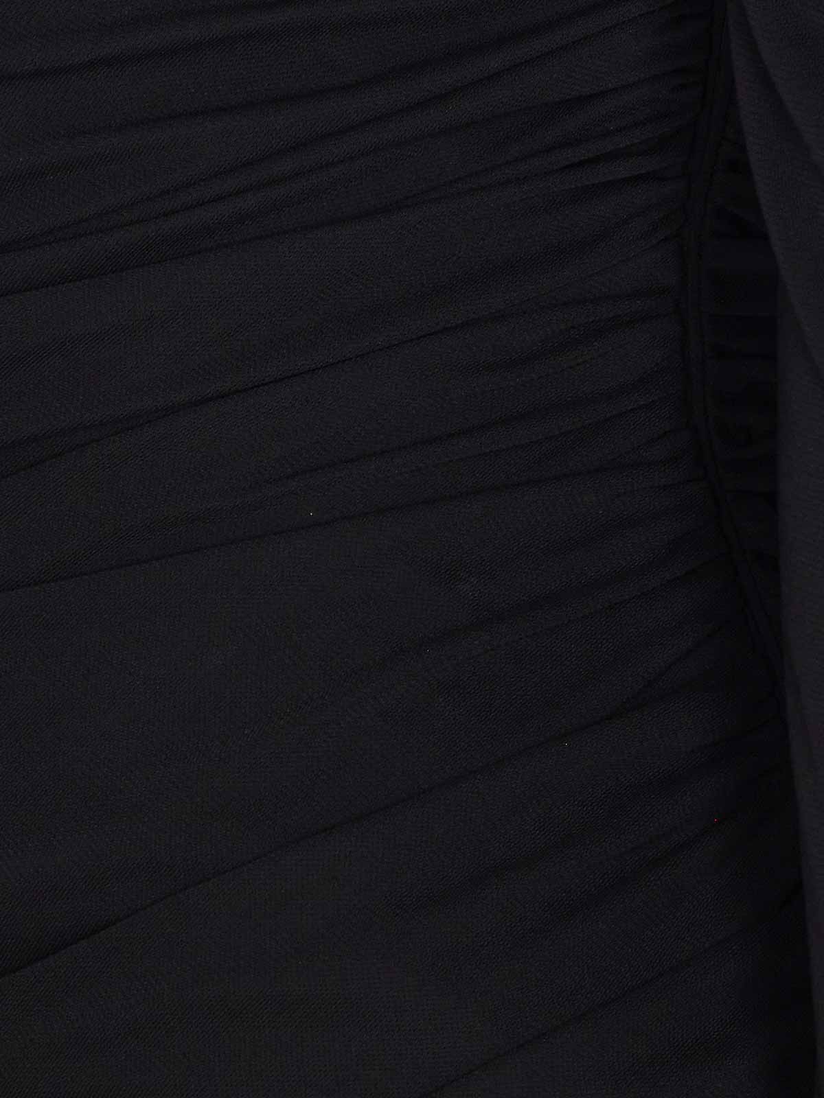 Attico Top In Crepe Nero Donna In Black