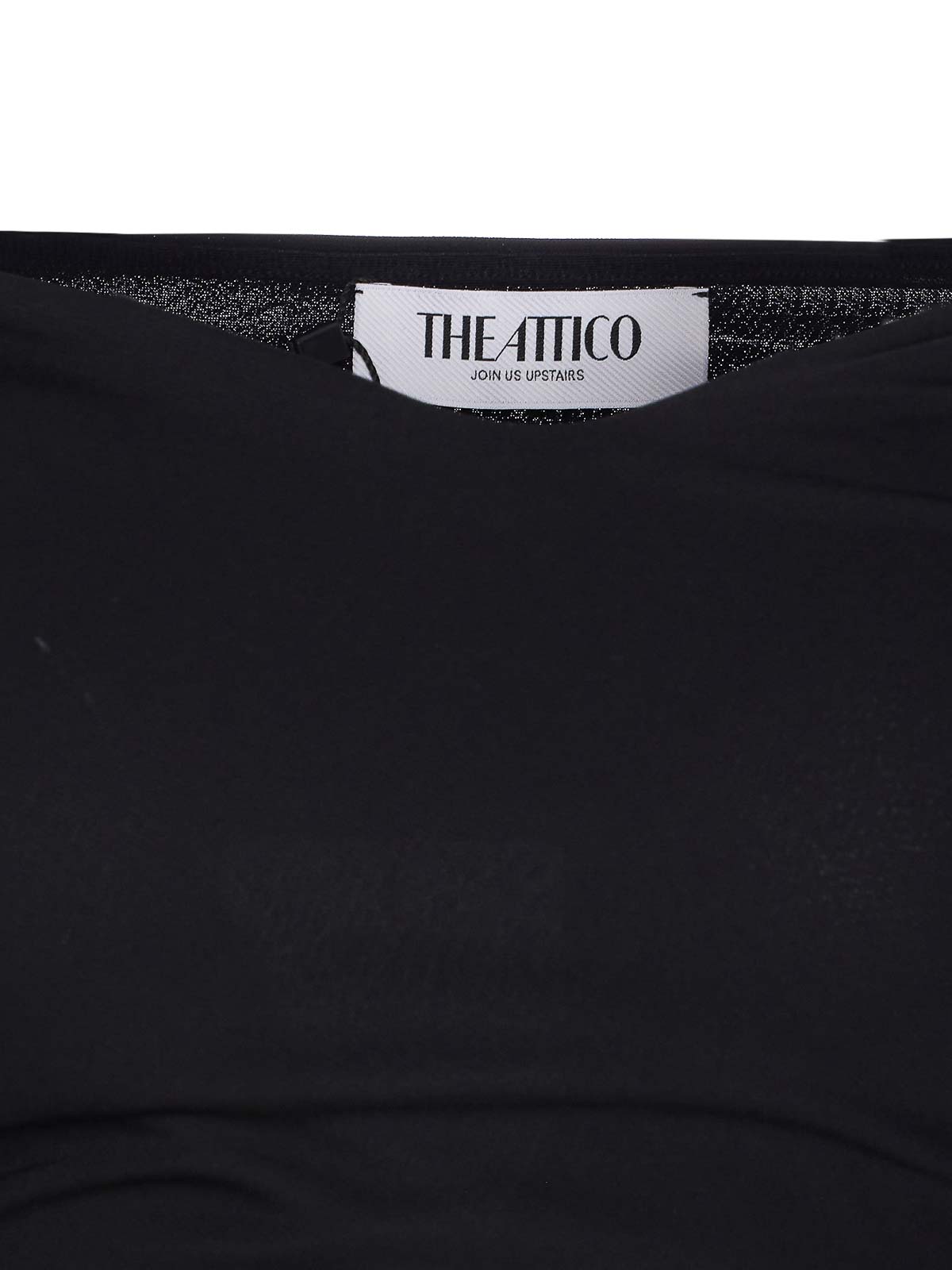 Attico Top In Crepe Nero Donna In Black