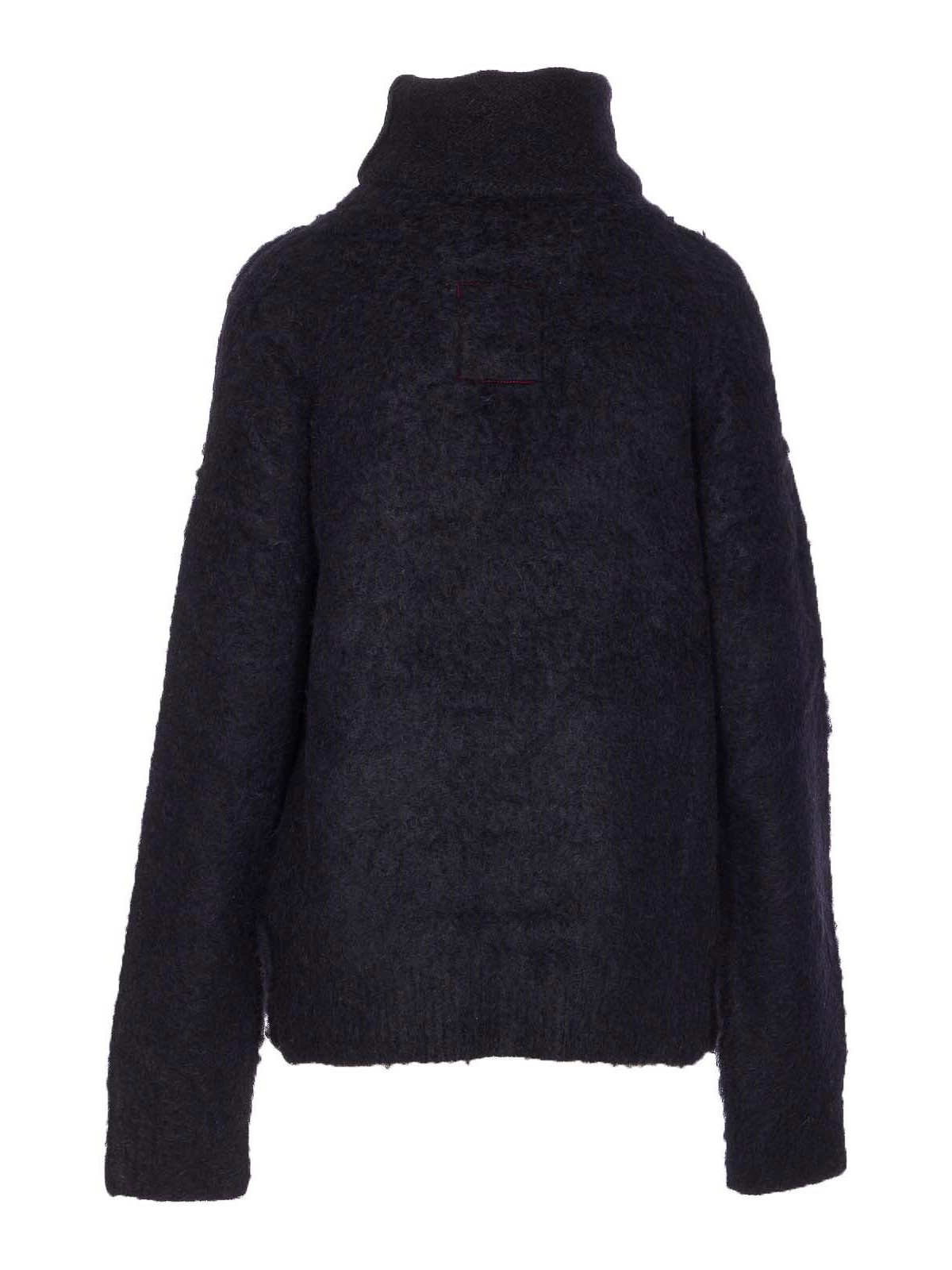 Uma Wang High-neck Long-sleeve Sweater In Black
