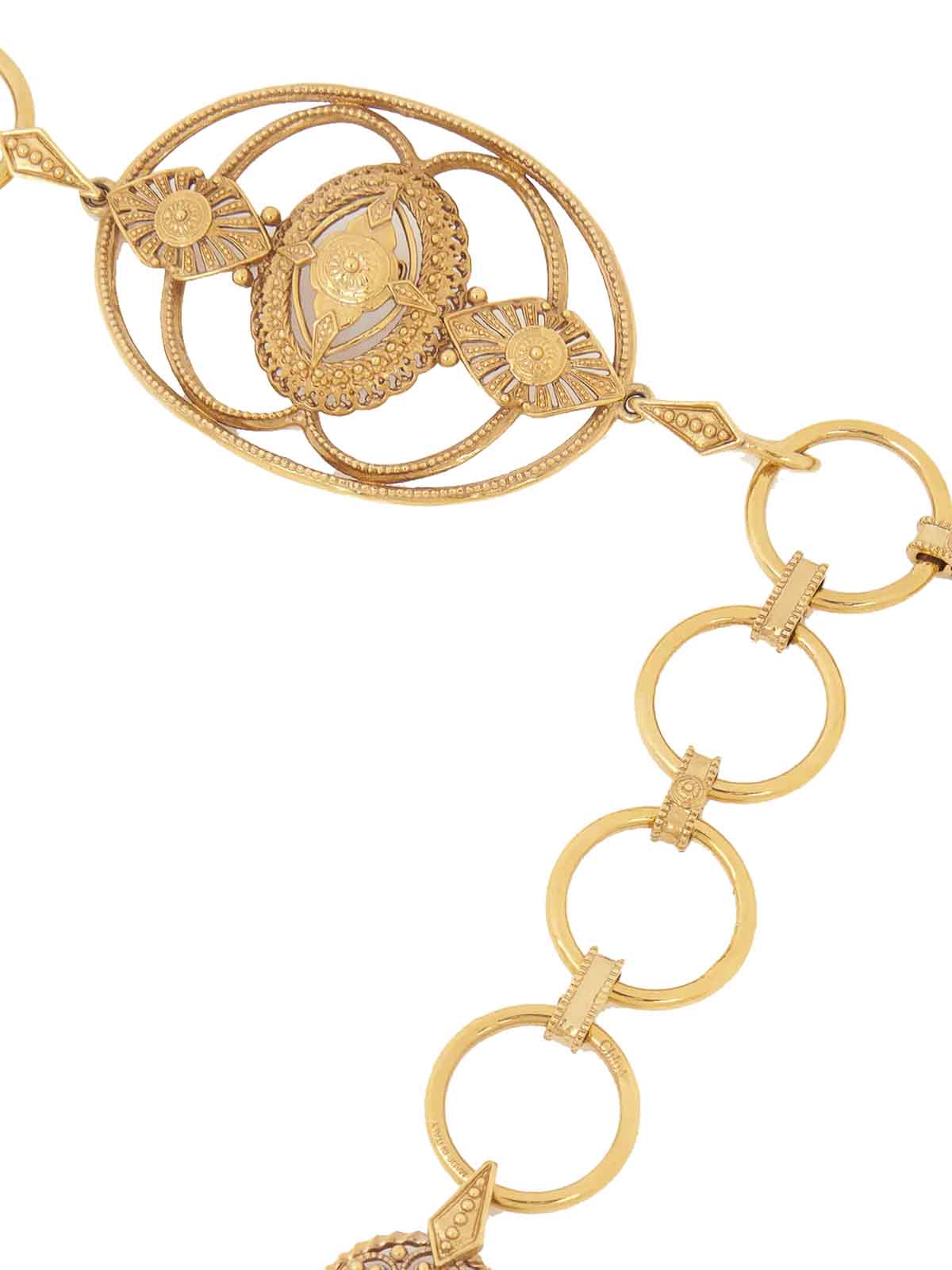 Chloé Amulet Round-links Belt In Gold