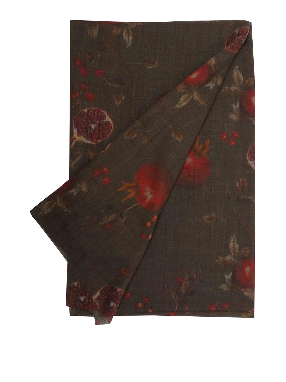 Uma Wang Pomegranate Pattern Scarf In Brown