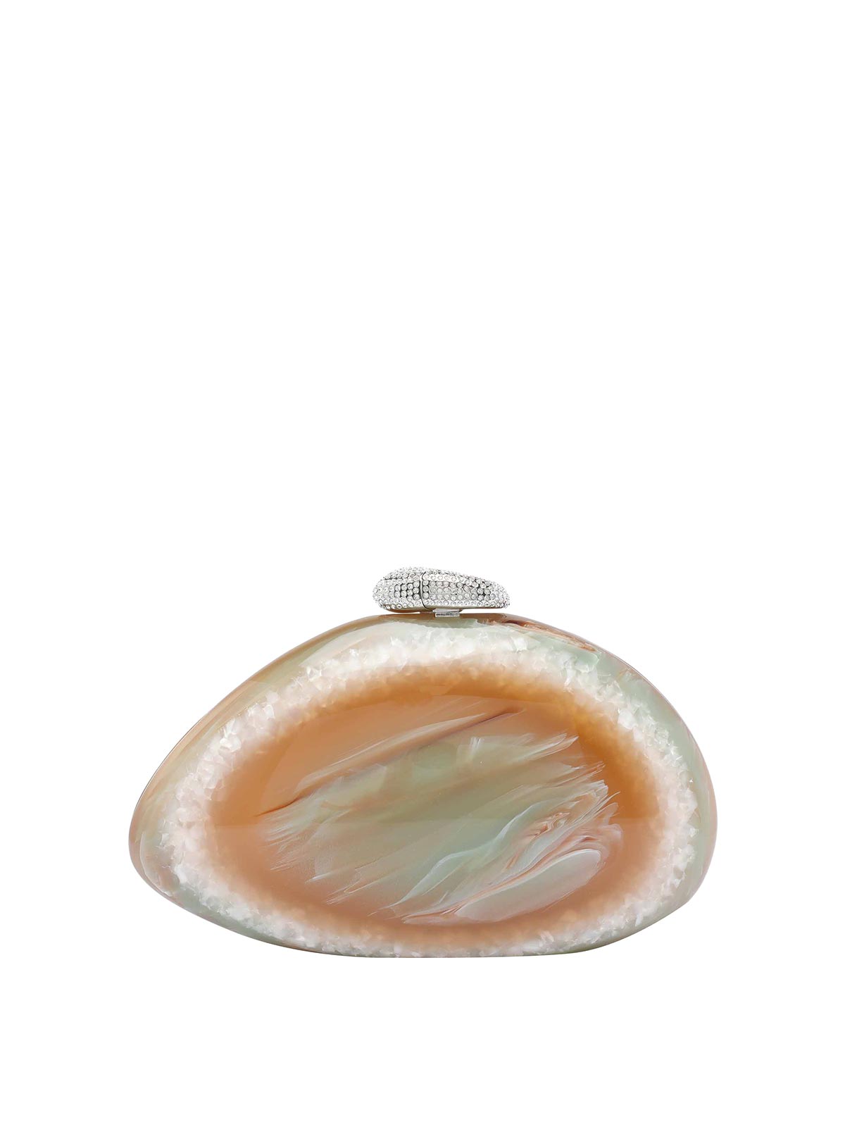 Benedetta Bruzziches Ariel Transparent Handbag In Green