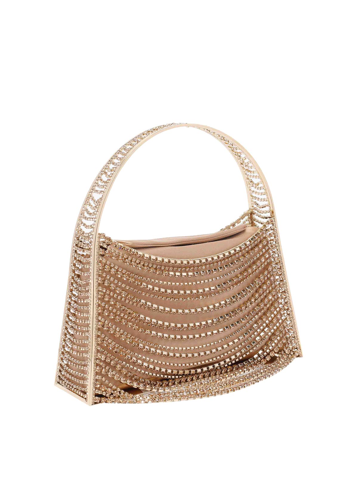Benedetta Bruzziches Gold Lucia In The Sky Handbag In Sand
