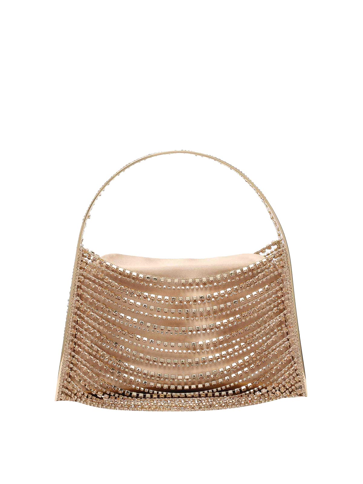 Benedetta Bruzziches Gold Lucia In The Sky Handbag In Sand