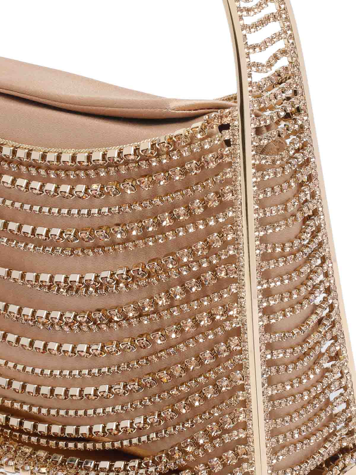 Benedetta Bruzziches Gold Lucia In The Sky Handbag In Sand