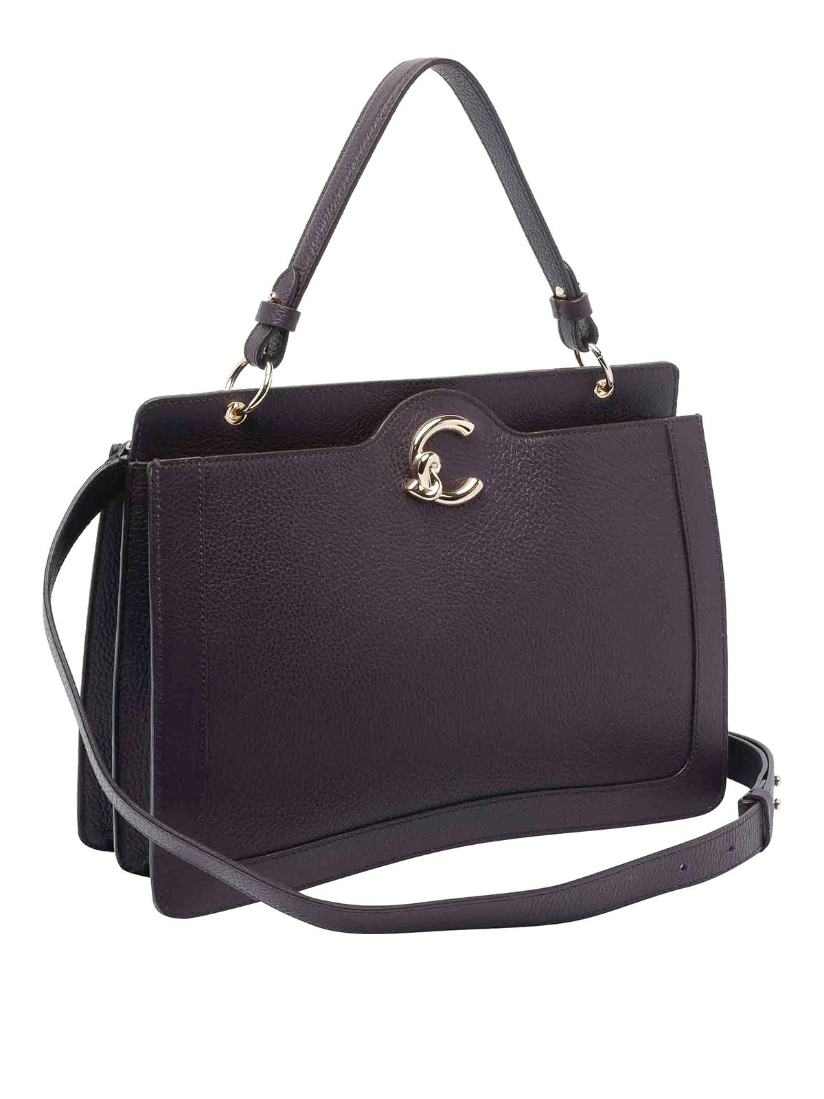 Coccinelle Prune C-me Handbag In Purple
