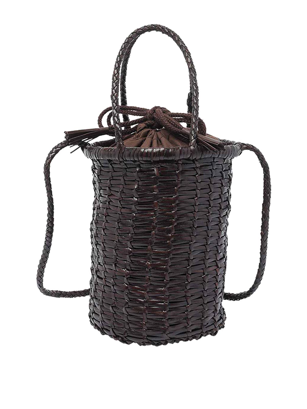 Dragon Diffusion Dark Brown Mini Lina Bucket Bag In Brown