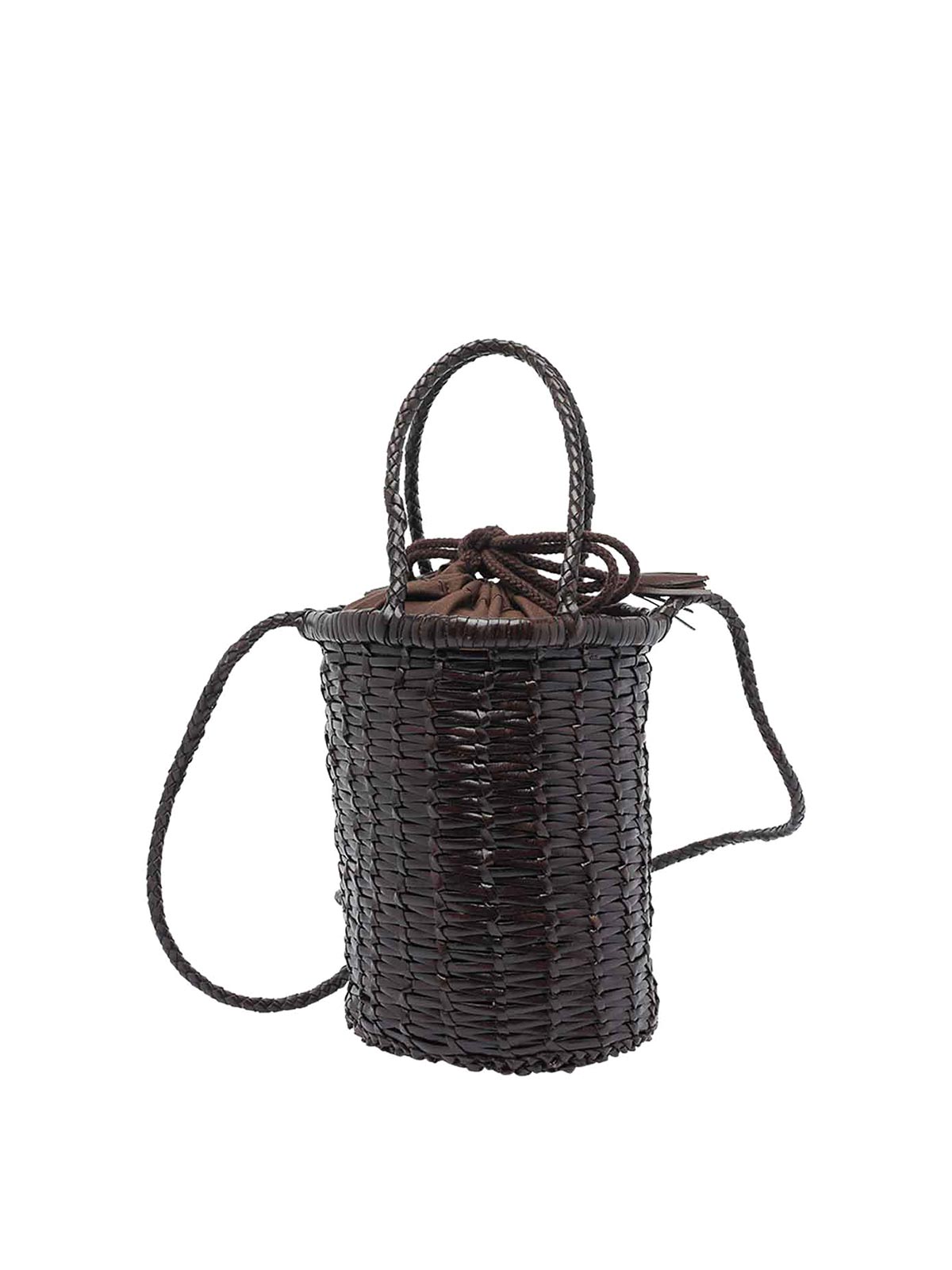 Dragon Diffusion Dark Brown Mini Lina Bucket Bag In Brown
