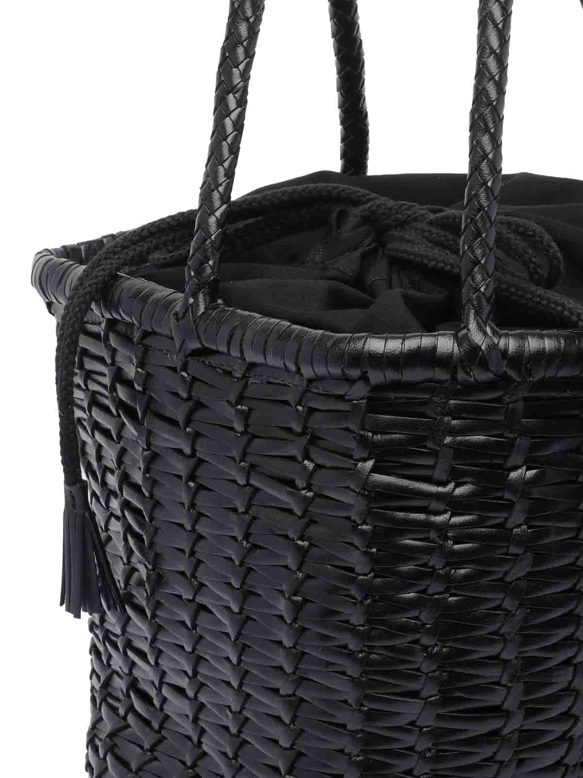 Dragon Diffusion Black Large Lina Bucket Bag In Black