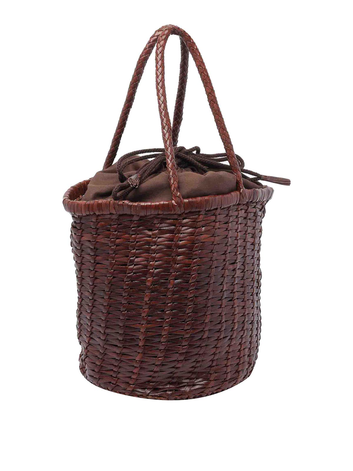Dragon Diffusion Bruciato Large Lina Bucket Bag In Brown