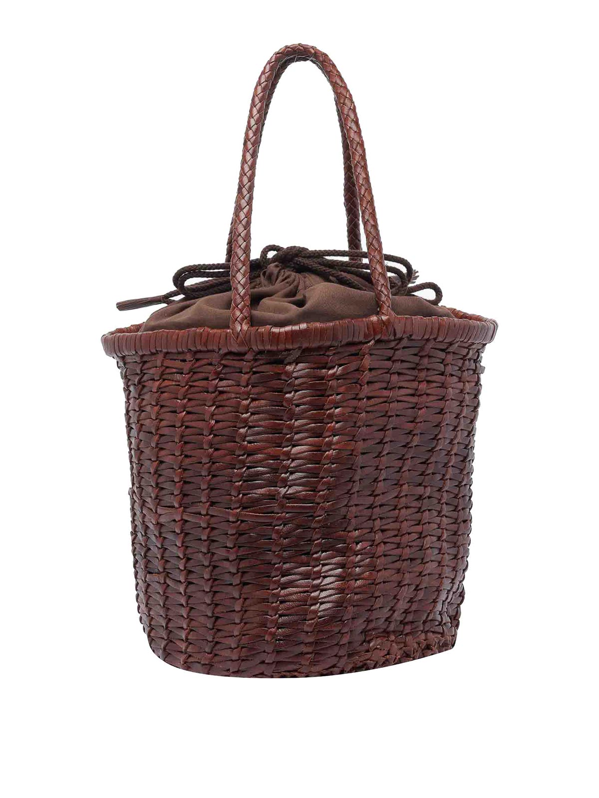 Dragon Diffusion Bruciato Large Lina Bucket Bag In Brown