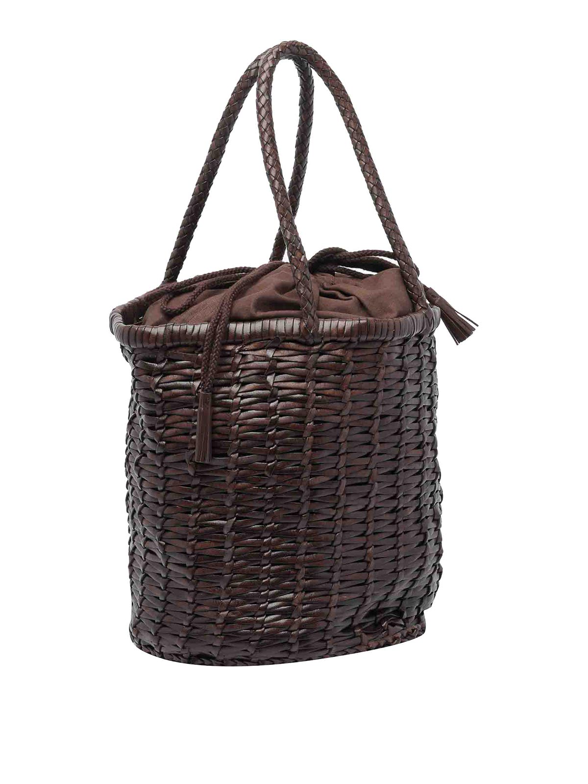Dragon Diffusion Dark Brown Large Lina Bucket Bag In Brown