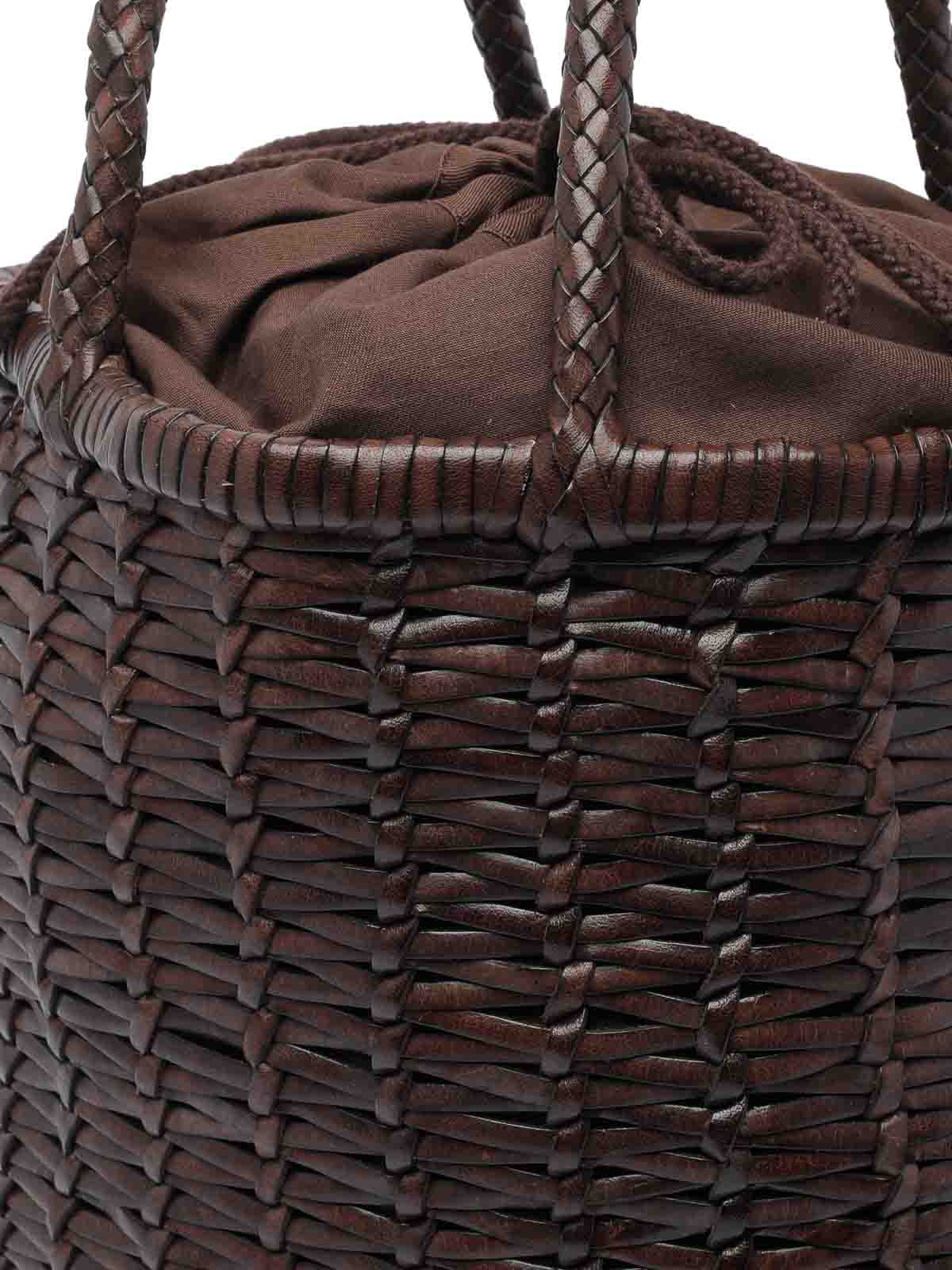 Dragon Diffusion Dark Brown Large Lina Bucket Bag In Brown
