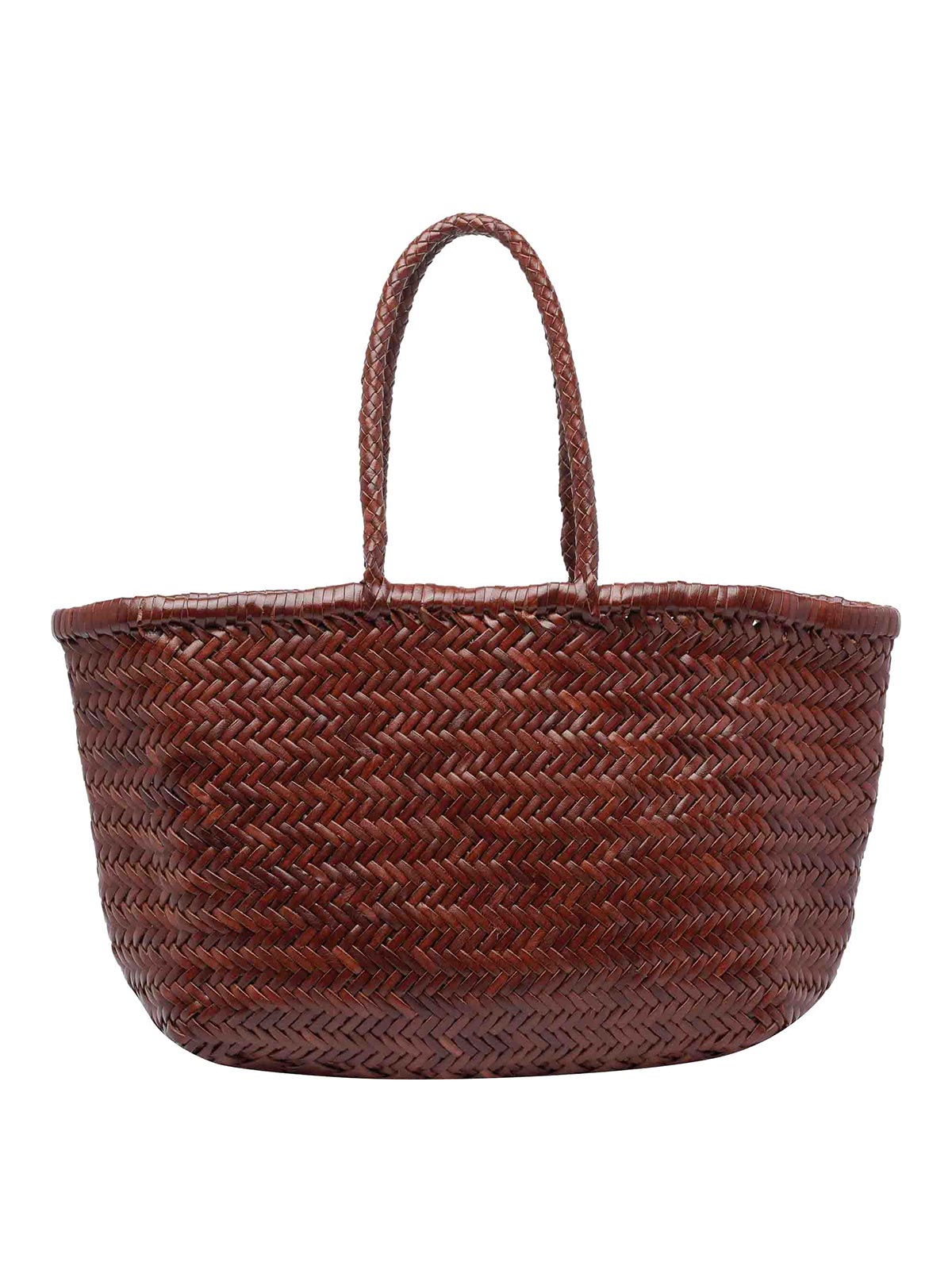Dragon Diffusion Large Bamboo Triple Jump Shoulder Bag In Brown