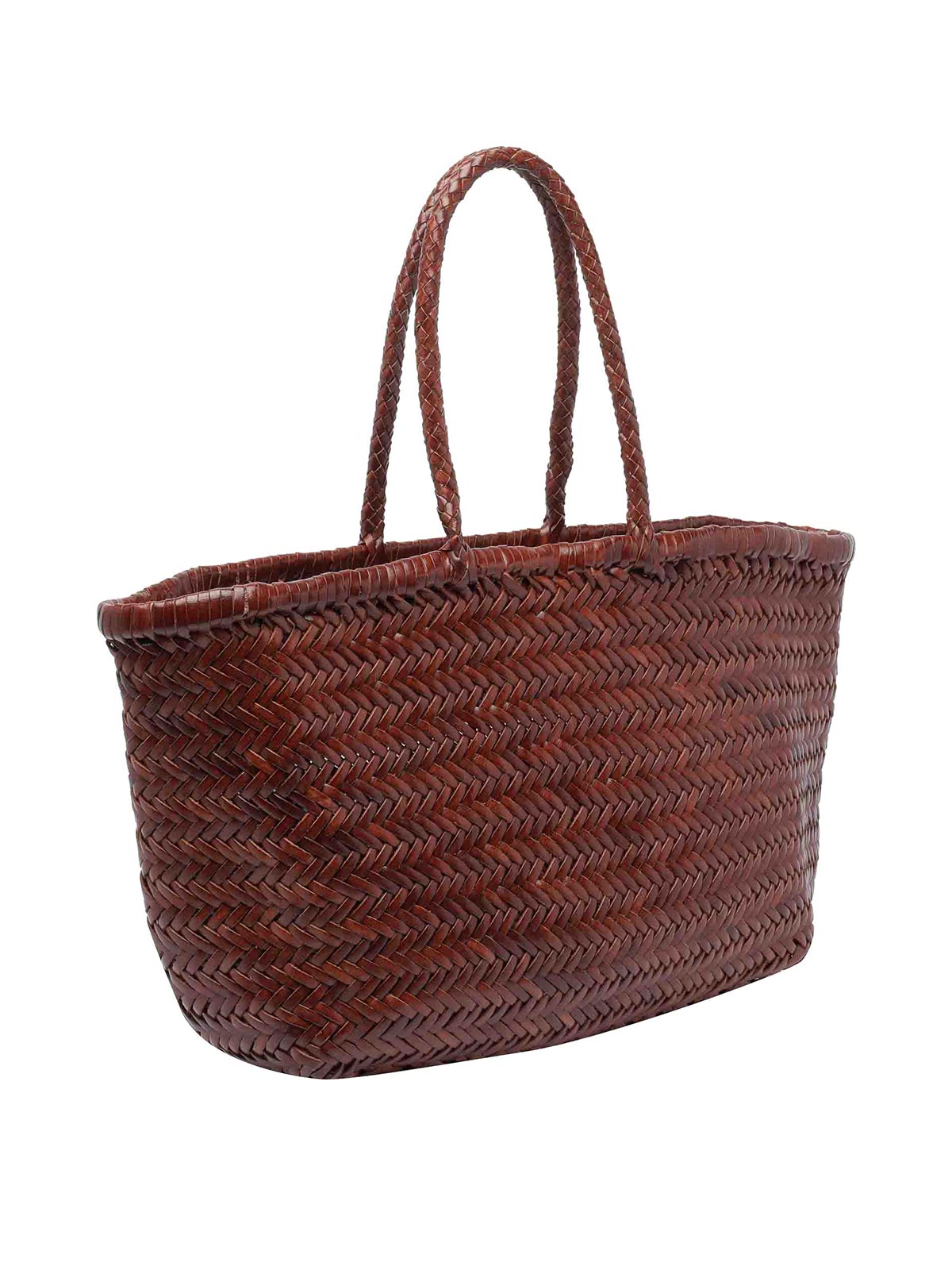 Dragon Diffusion Large Bamboo Triple Jump Shoulder Bag In Brown