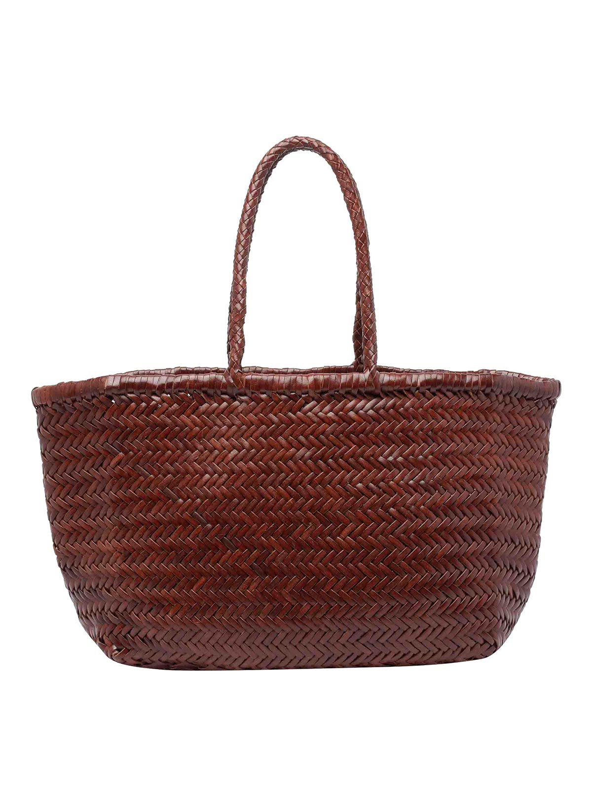 Dragon Diffusion Large Bamboo Triple Jump Shoulder Bag In Brown