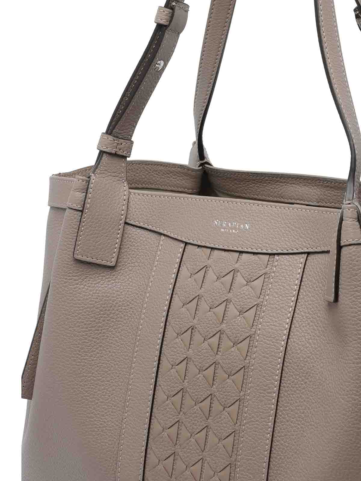 Serapian Small Secret Shoulder Bag In Sand
