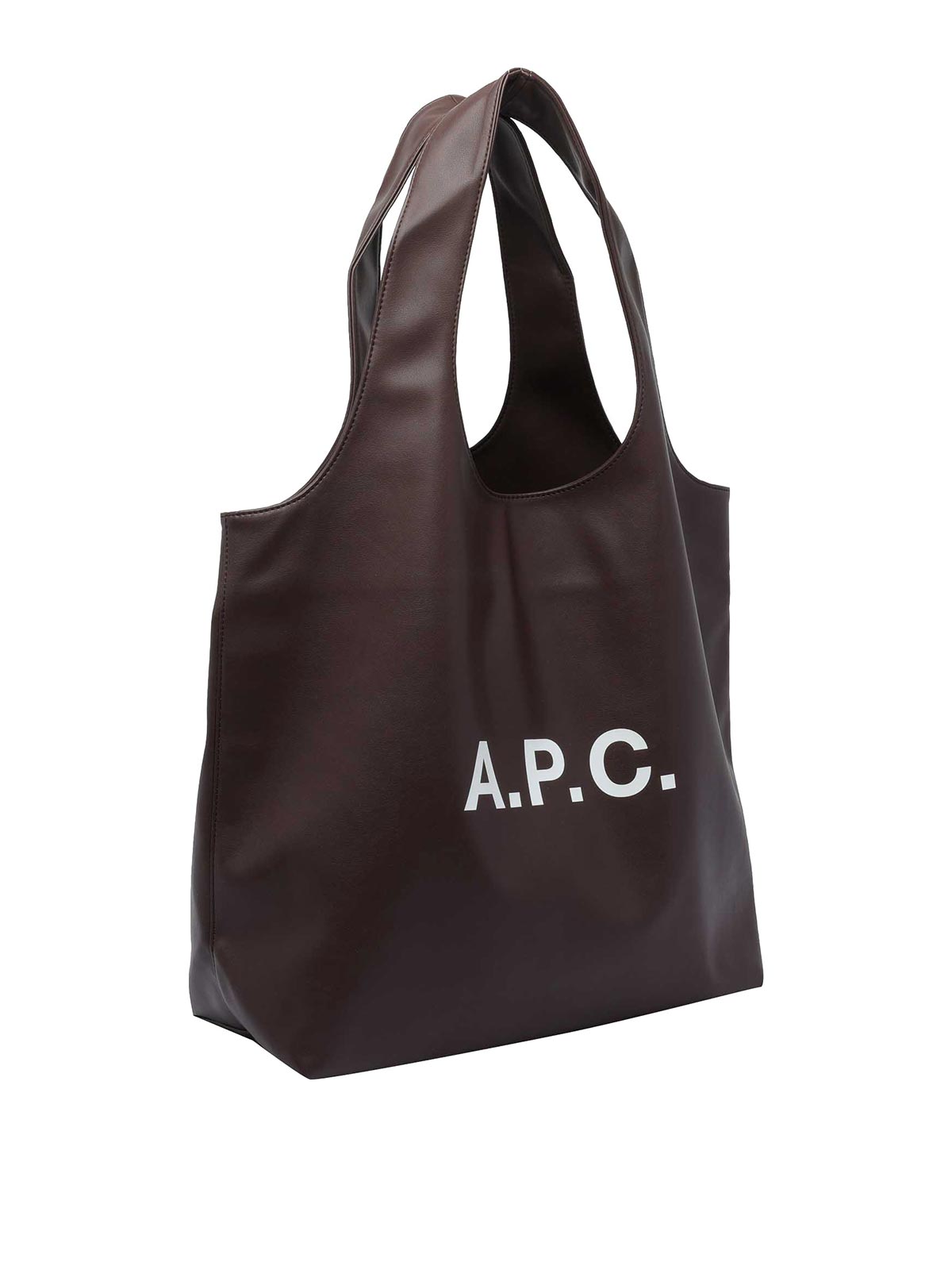 Apc A.p.c. Ninon Brown Media Tote Bag Women In Brown