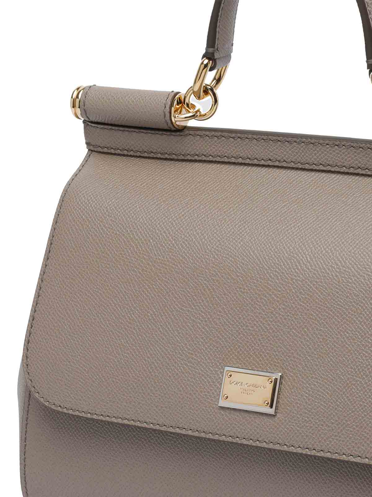 Dolce & Gabbana Big Sicily Handbag In Gray