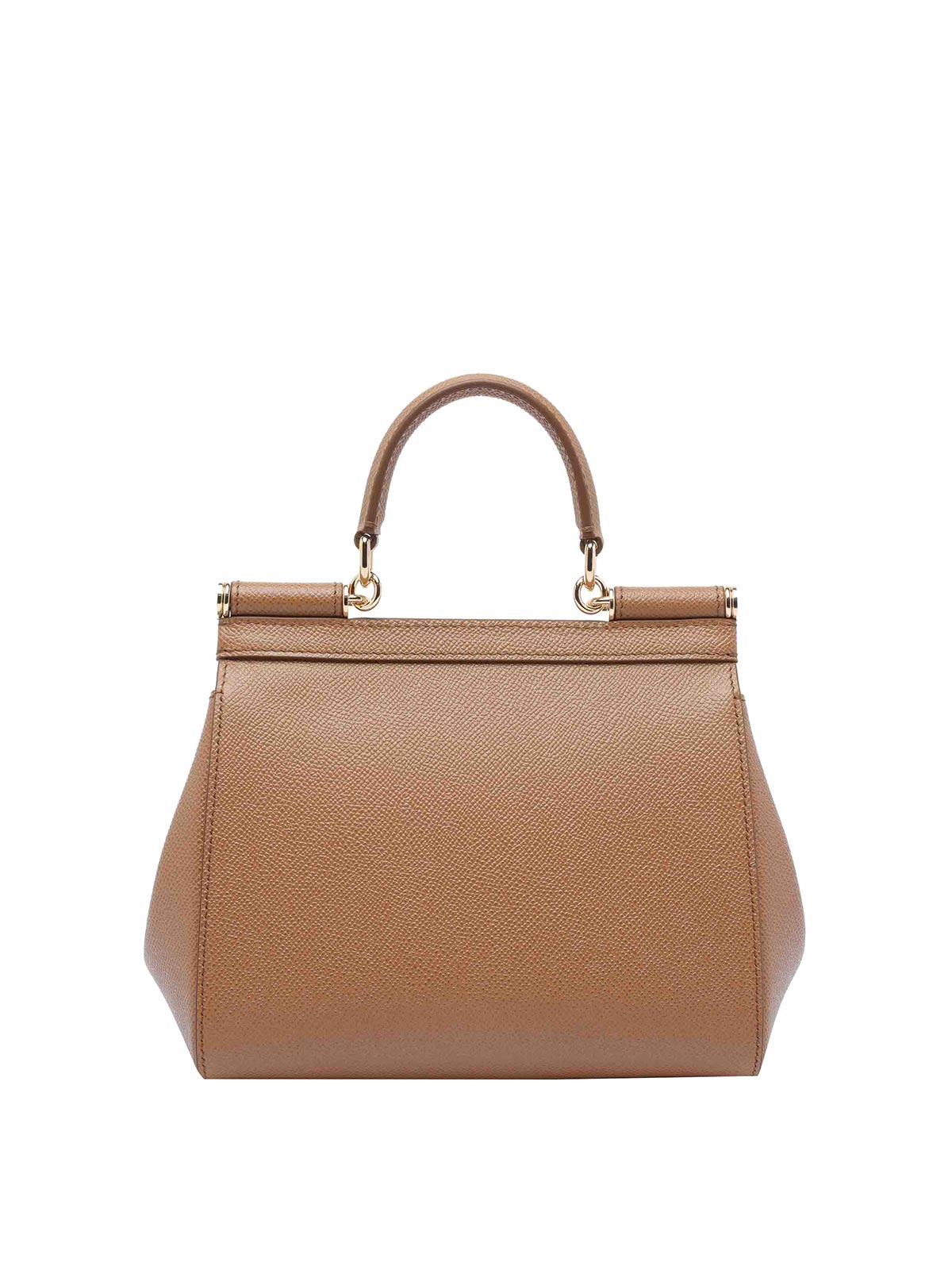 Dolce & Gabbana Women Sicily Medium Leather Handbag In Brown