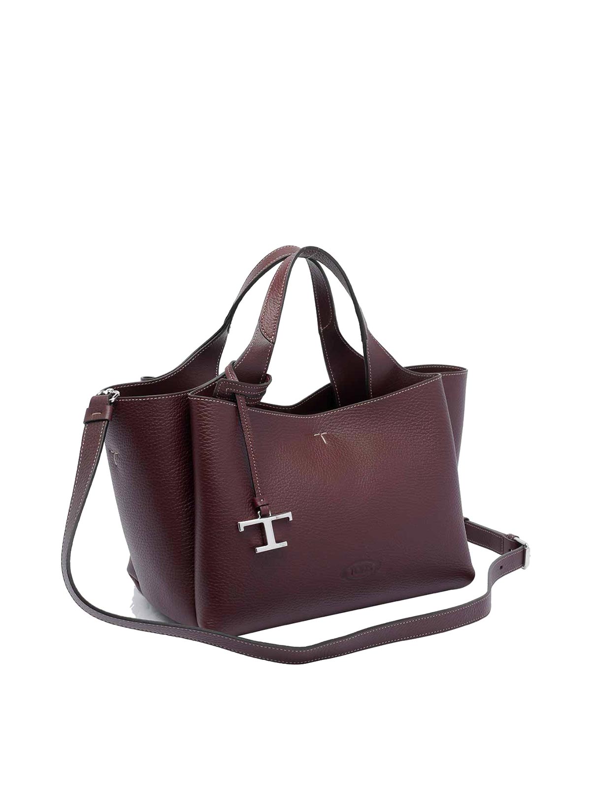 Tod's Mini Leather Handbag In Purple