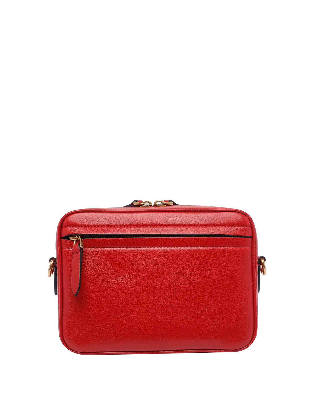 Valentino Viva Superstar Two-tone Leather Shoulder Bag In Red