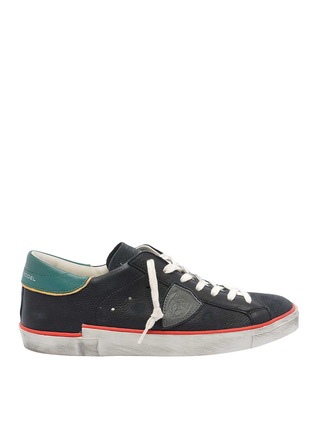Philippe Model Low Top Sneakers Round Toe In Black