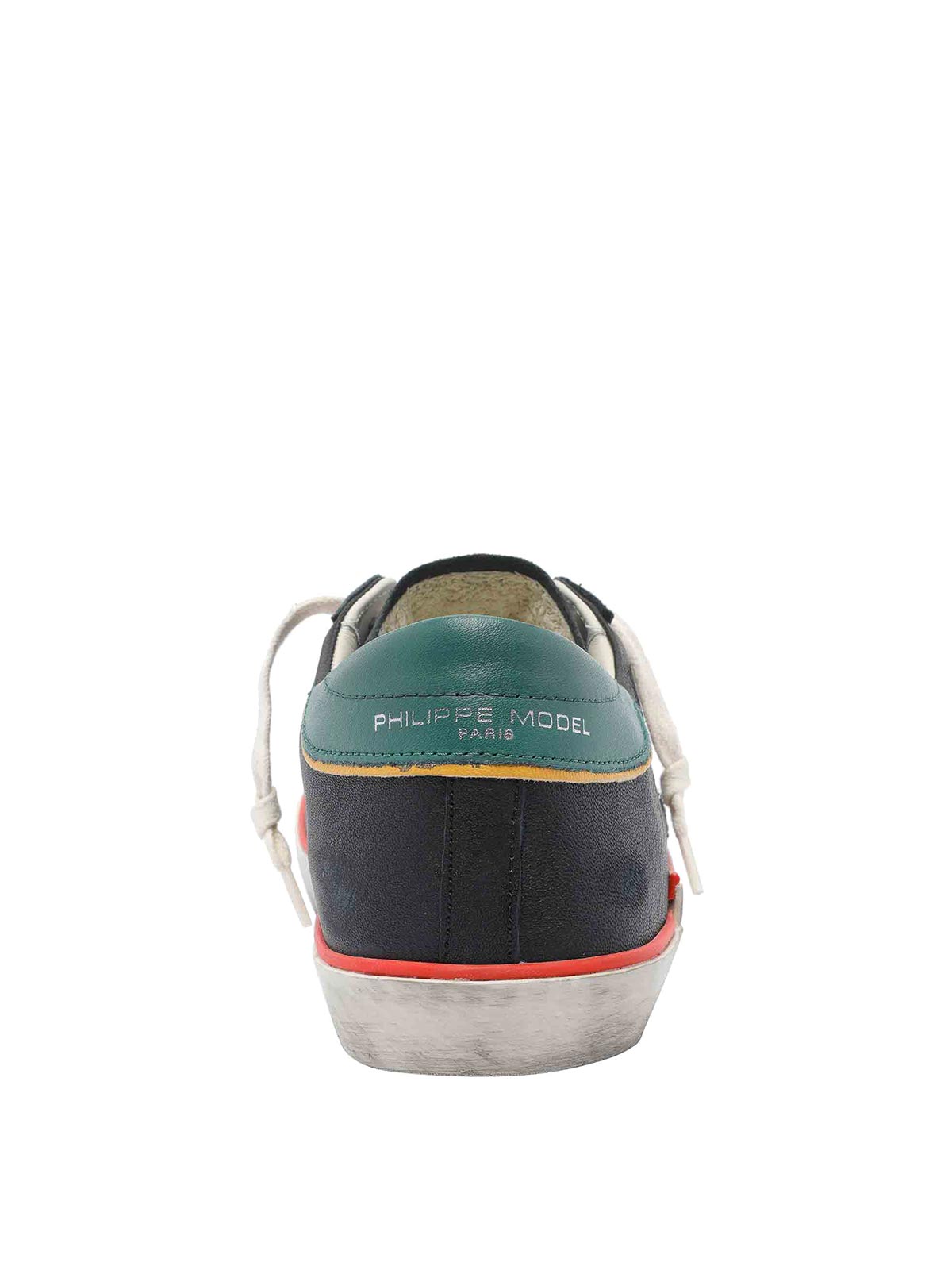 Philippe Model Low Top Sneakers Round Toe In Black