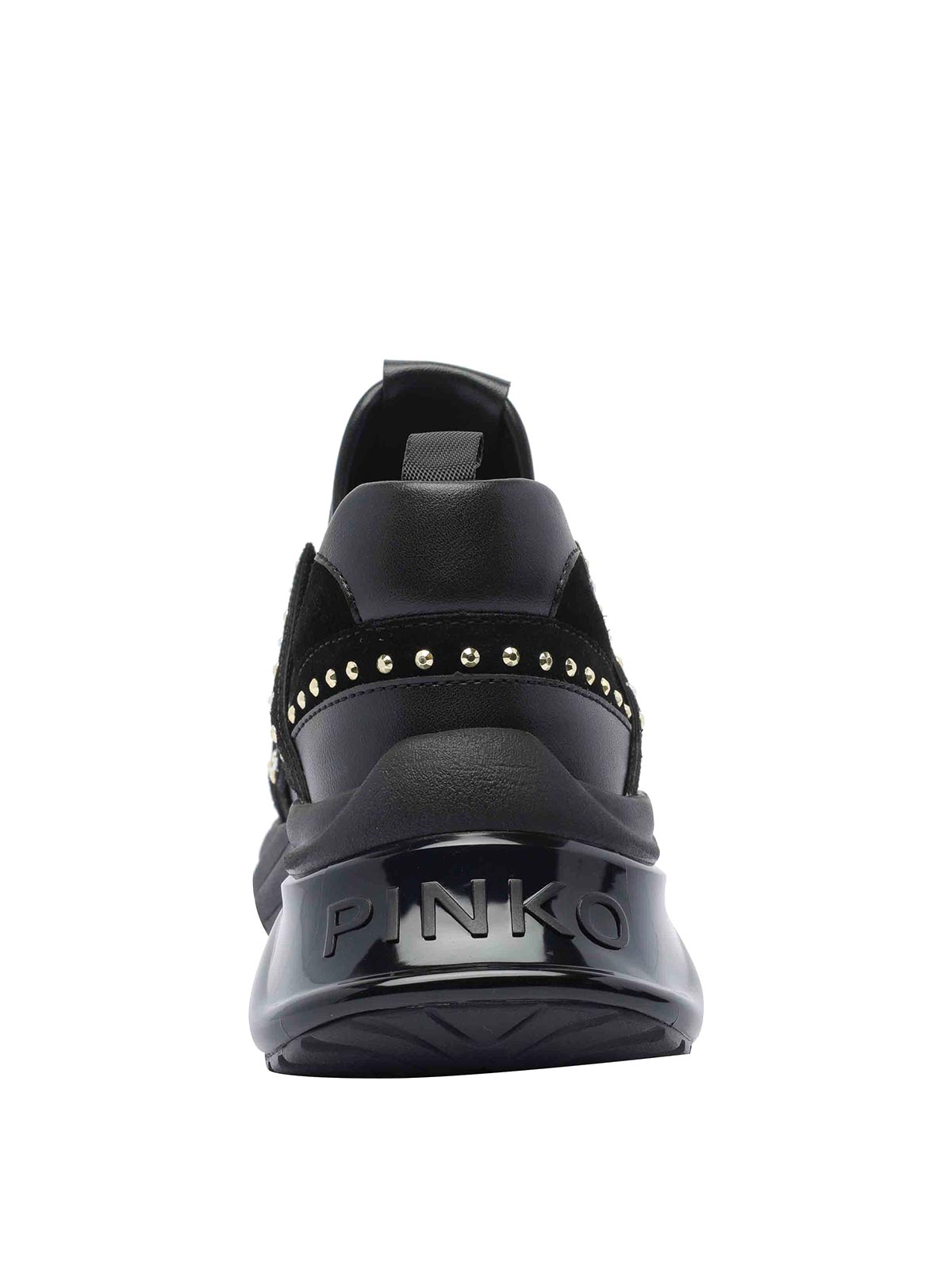 Pinko Ariel Embellished Platform Low-top Sneakers In Black