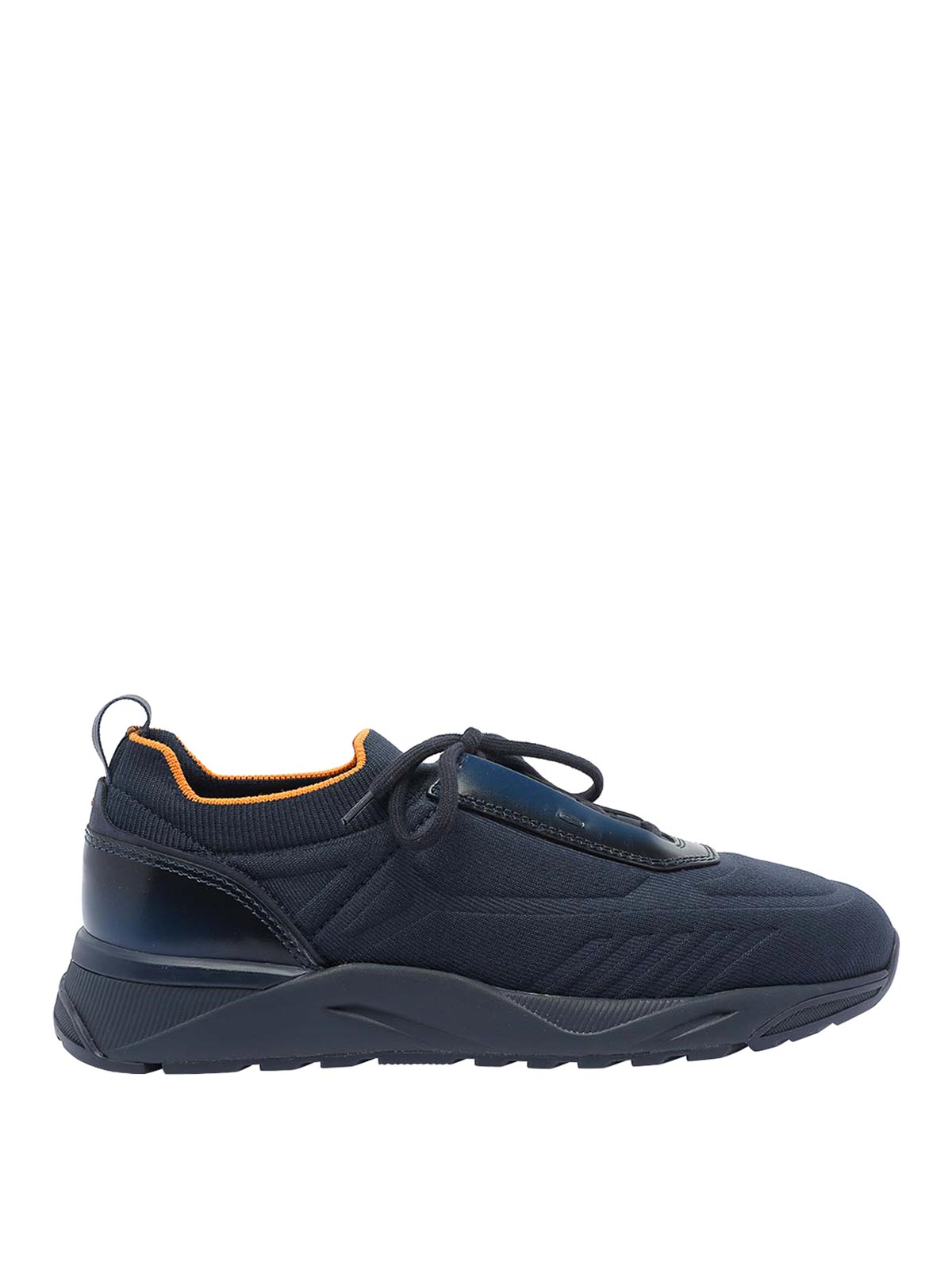 Santoni Blue Groove Sneakers In Blue