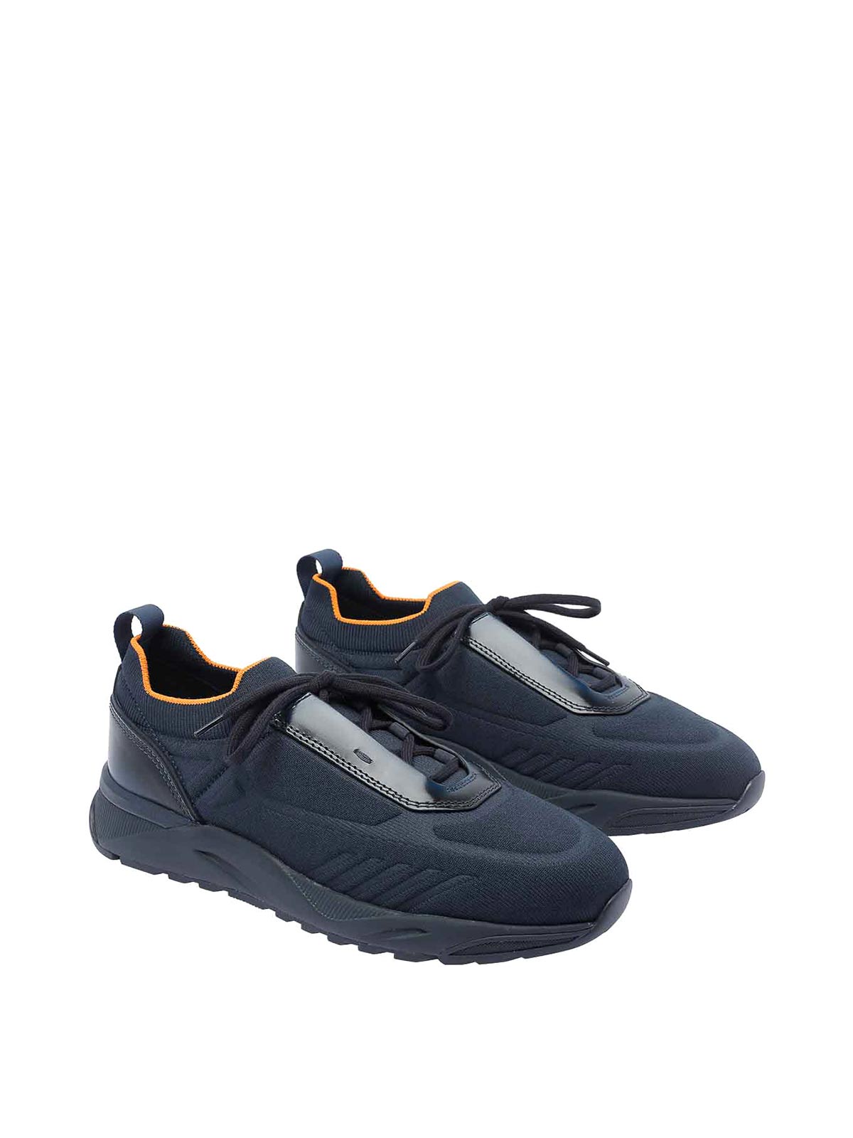 Santoni Blue Groove Sneakers In Blue