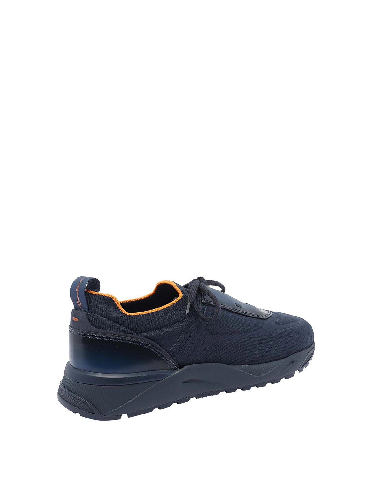 Santoni Blue Groove Sneakers In Blue