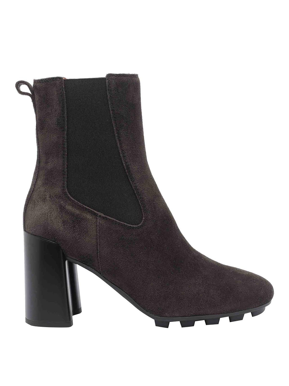Hogan 90mm Elastic-panel Block-heel Boots In Animal Print