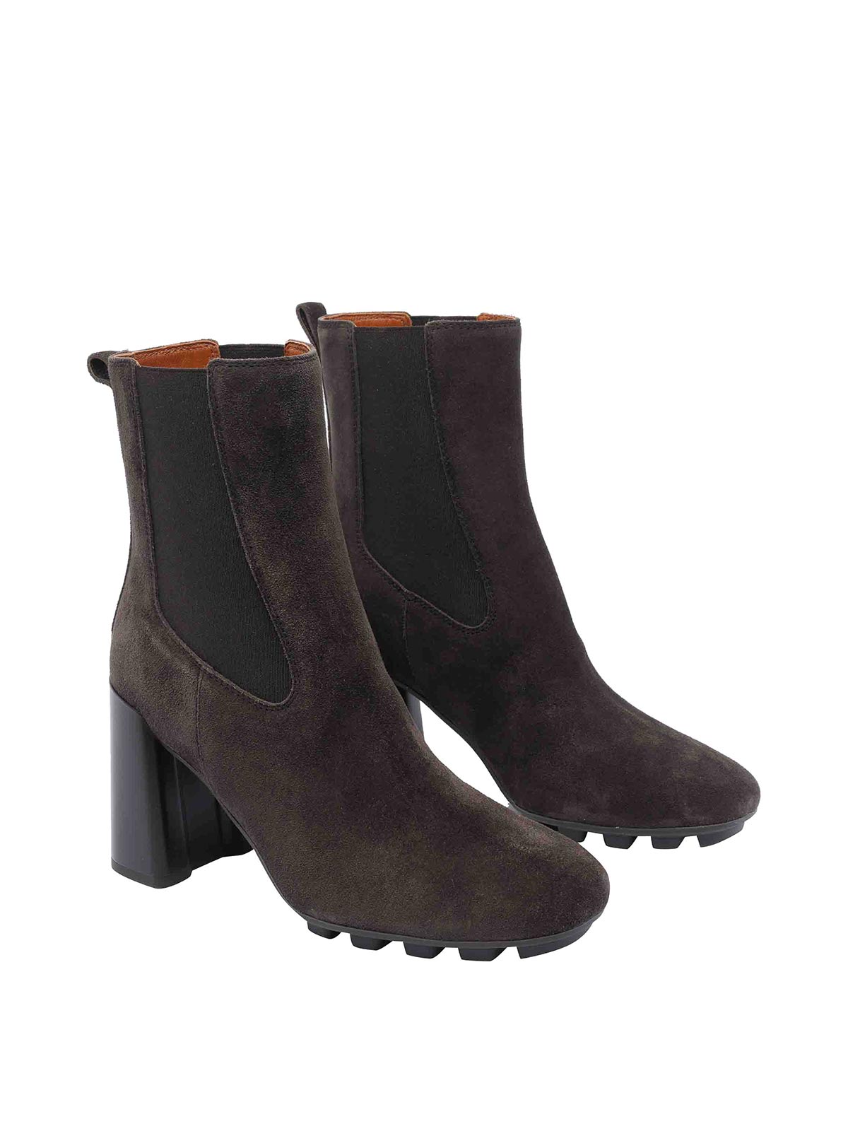 Hogan 90mm Elastic-panel Block-heel Boots In Animal Print