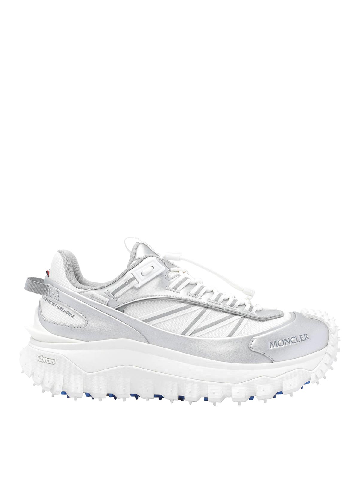 Moncler Two-tone Fabric And Leather Trailgrip Sneakers In White