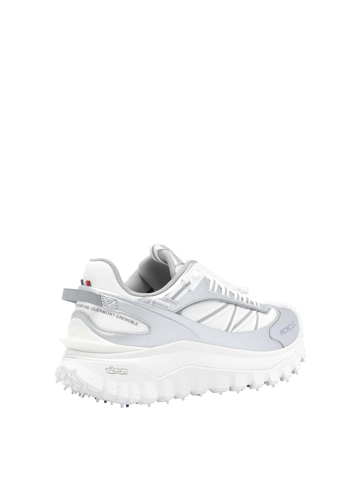 Moncler Two-tone Fabric And Leather Trailgrip Sneakers In White