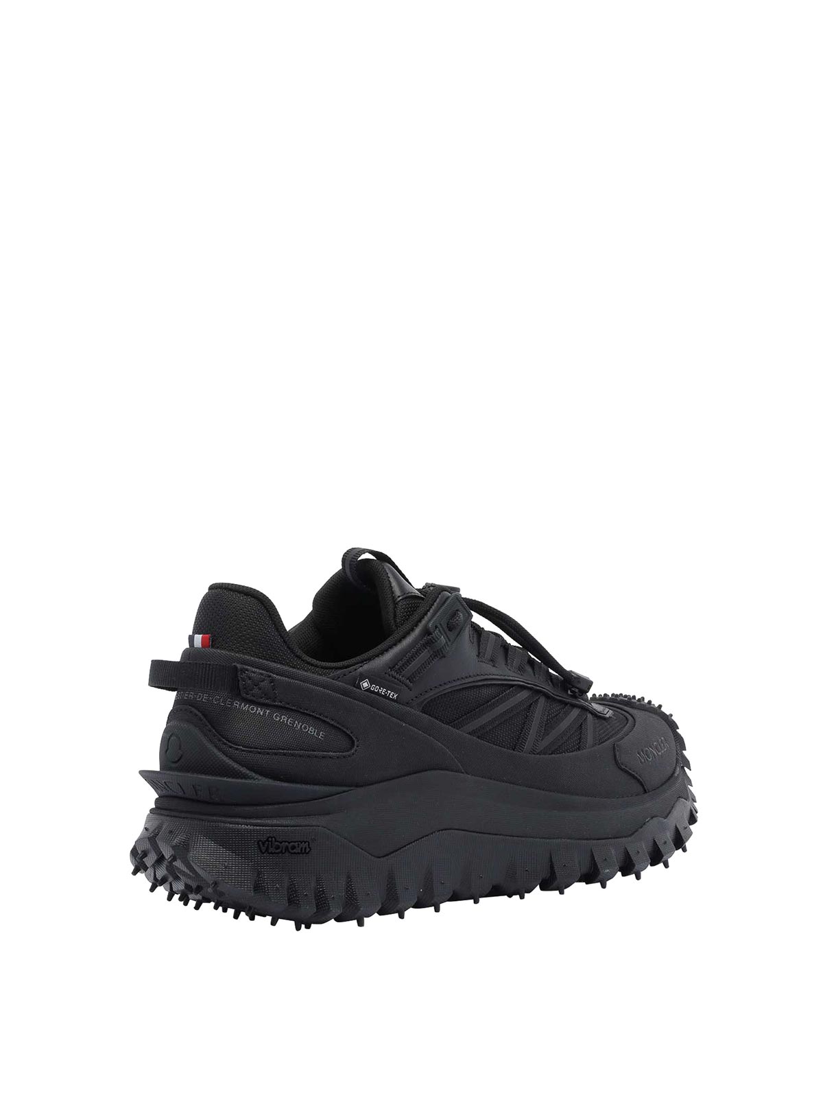 Moncler Men Trailgrip Gtx Mesh And Leather Sneakers In Black