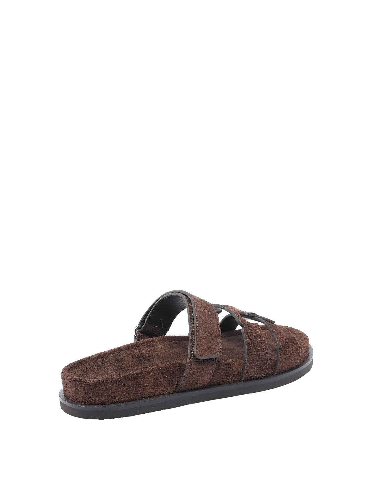 Tory Burch Dark Brown Ines Sport Slide Sandals In Brown