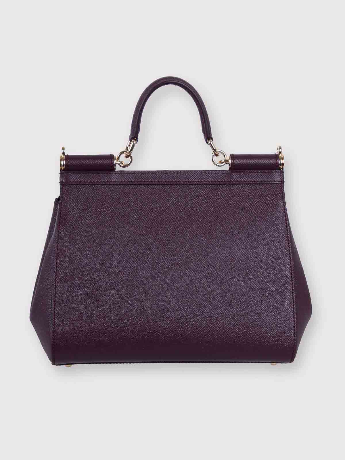 Dolce & Gabbana Sicily Grande Handbag In Purple