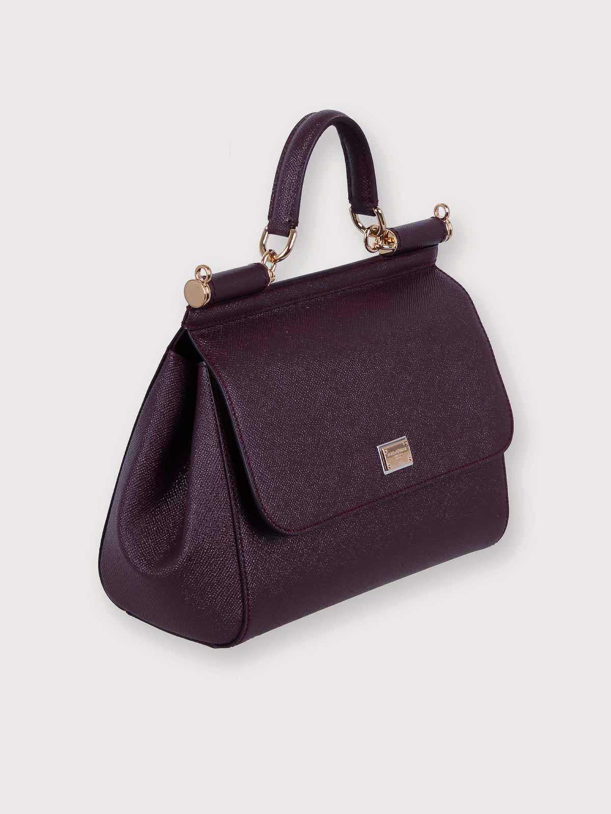 Dolce & Gabbana Sicily Grande Handbag In Purple
