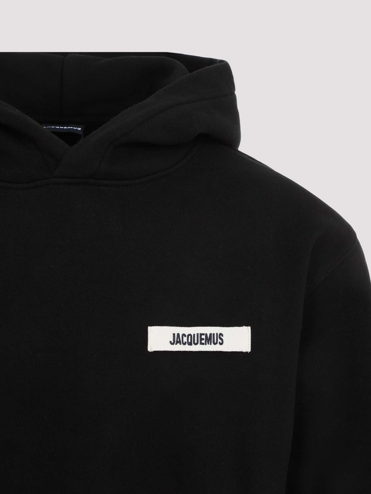 Jacquemus Men Le Hoodie Gros Grain Sweatshirt In Black