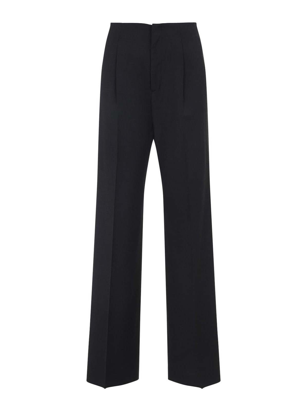 Alberta Ferretti Tailored Grey Trousers With Straight-leg Cut And Subtle Texture In Black