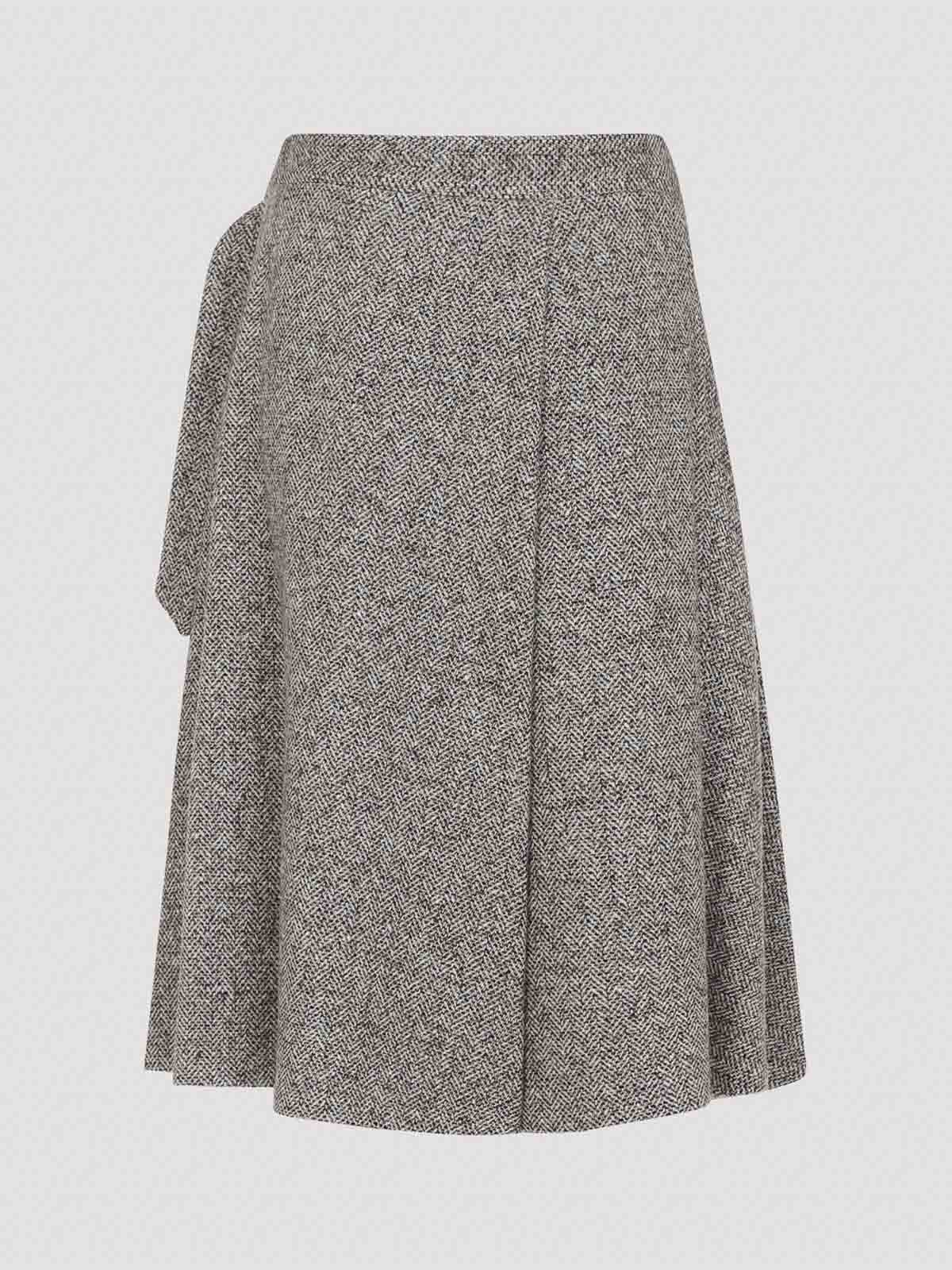 Brunello Cucinelli Kilt Skirt In Brown
