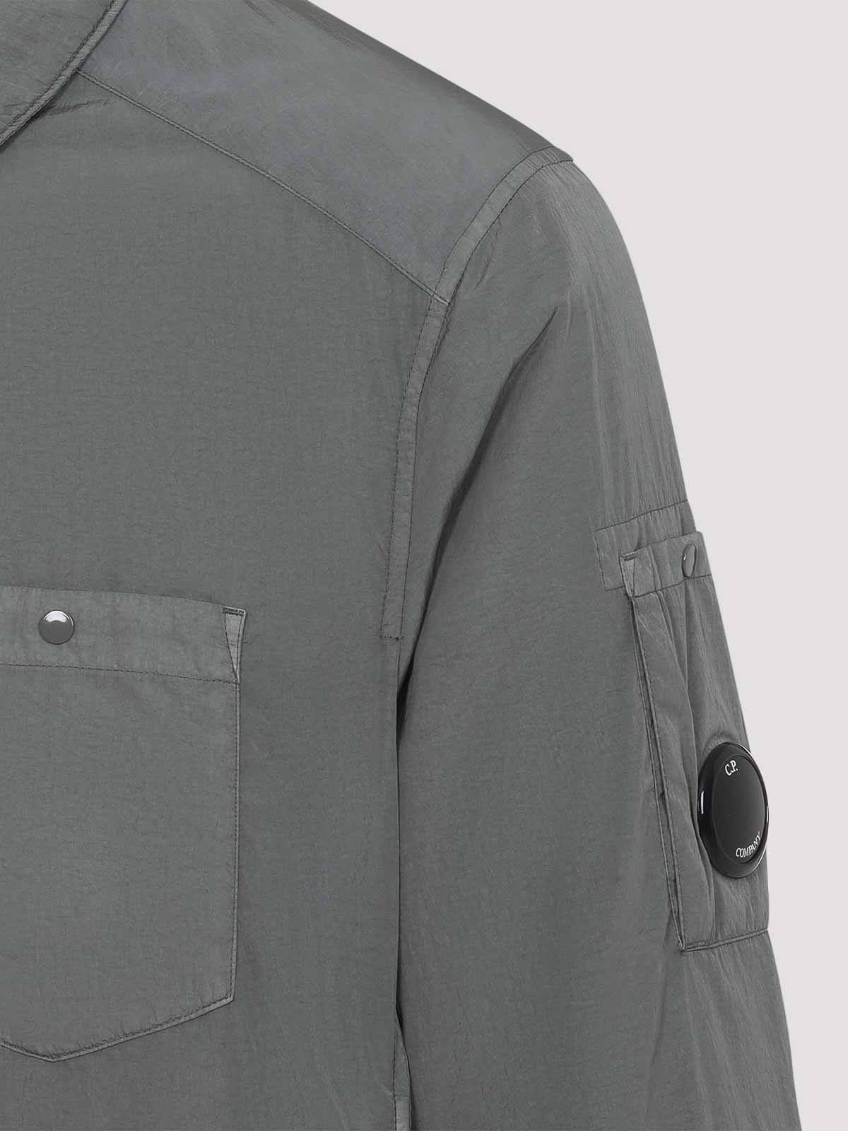 C.p. Company Chrome-r Padded Grey Polyamide Overshirt In Gray