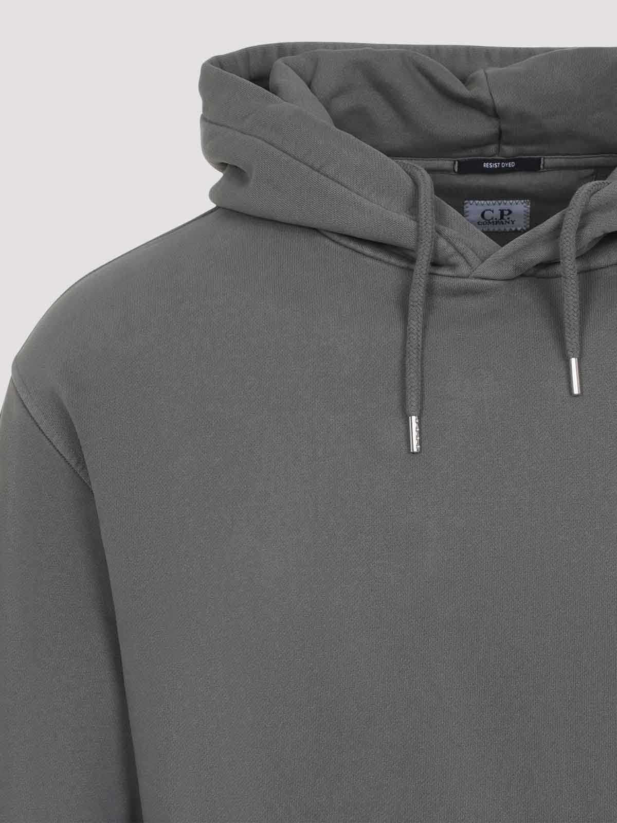 C.p. Company C.p.company Hoodie With Lens Detail In Gray