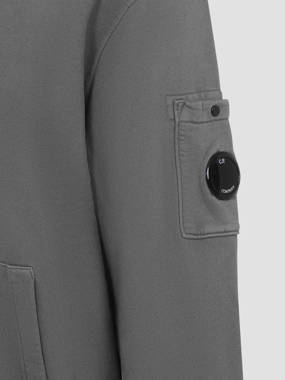 C.p. Company C.p.company Hoodie With Lens Detail In Gray