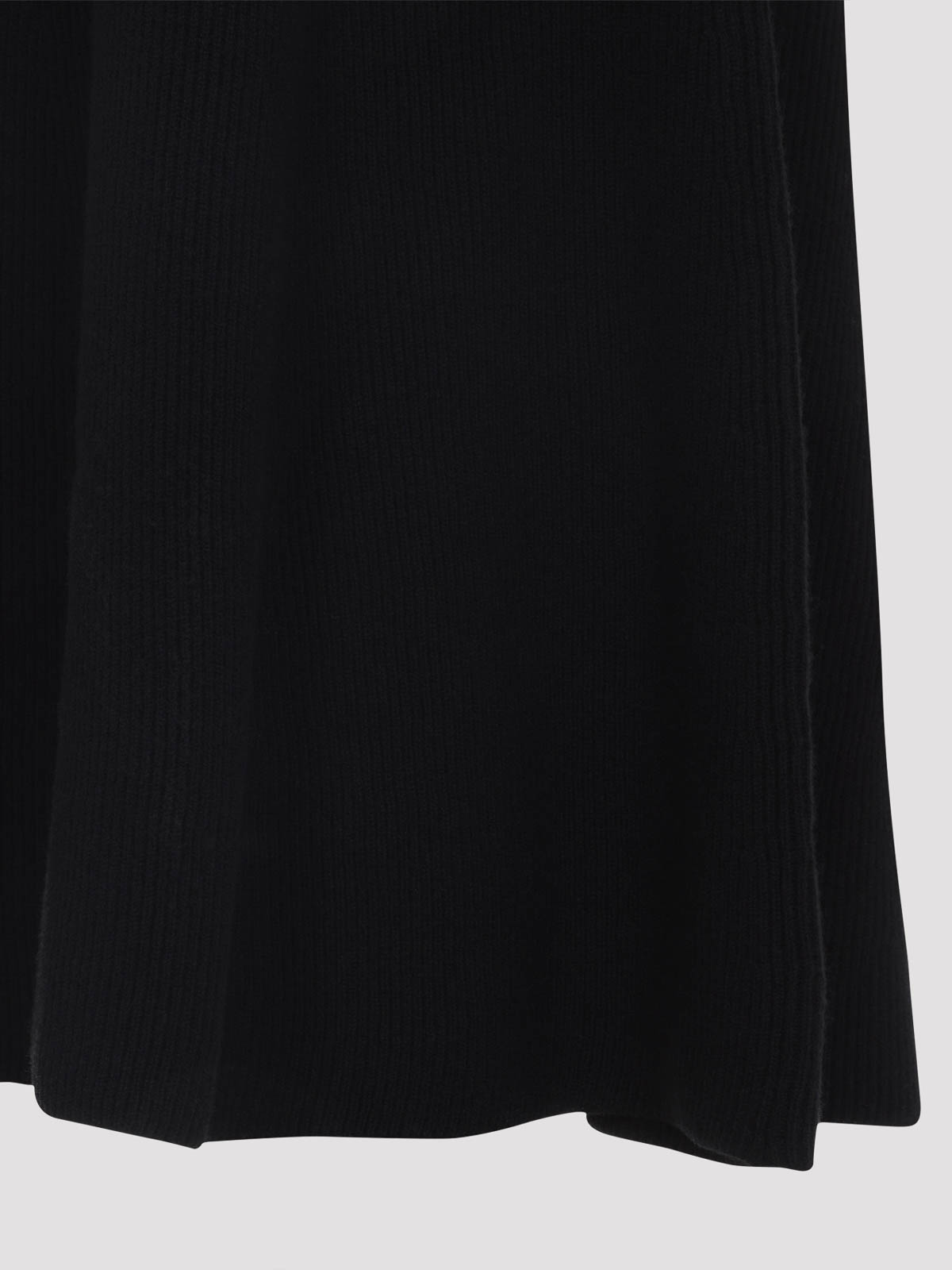 Fabiana Filippi Flared High-waisted Wool Silk Cashmere Skirt In Black