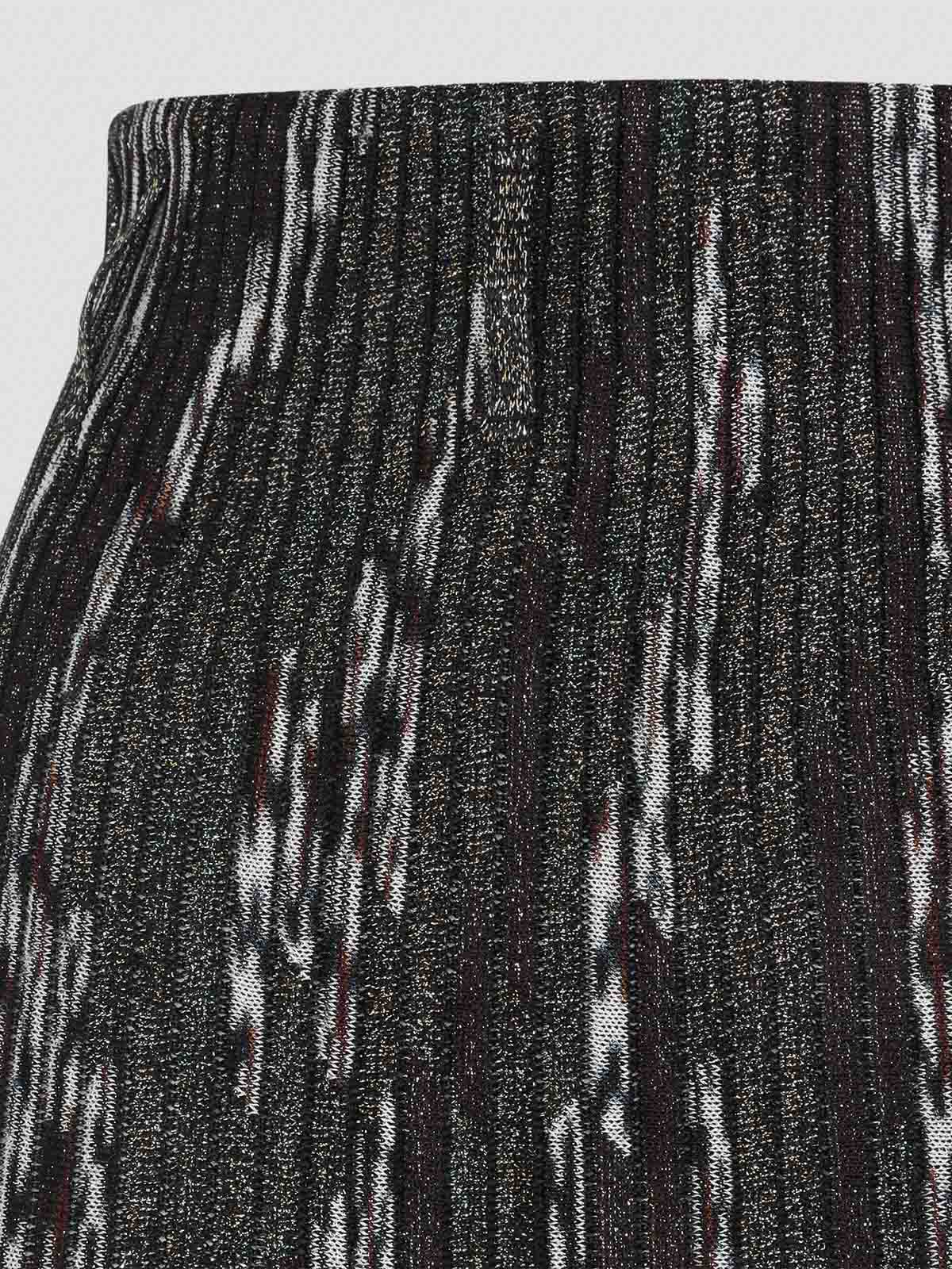 Missoni Patterned-jacquard Metallic-knit Midi Skirt In Brown